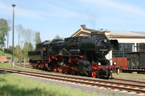 52 8080 bei Führerstandsmitfahrten zu den Maschinenhaustagen 07.05.2009